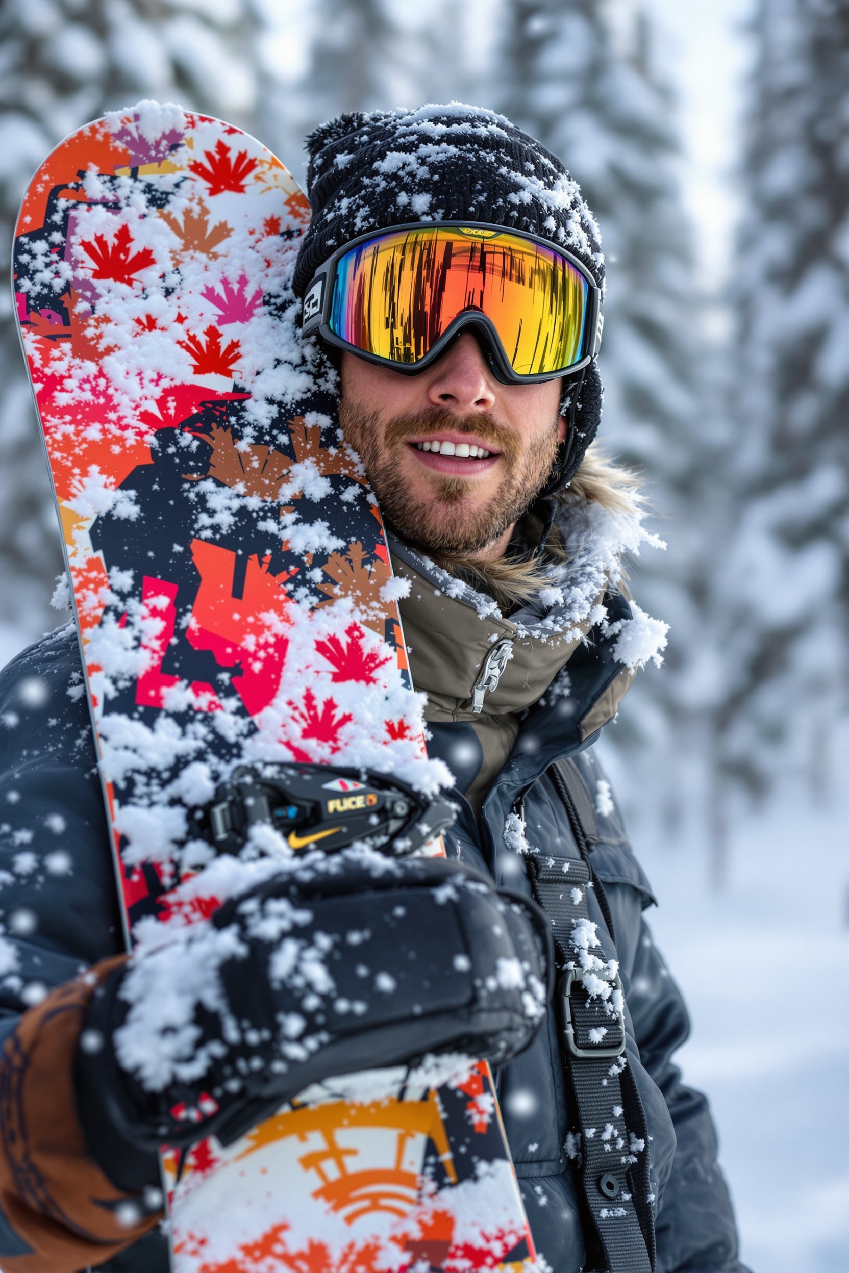 Man with snowboard